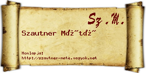Szautner Máté névjegykártya