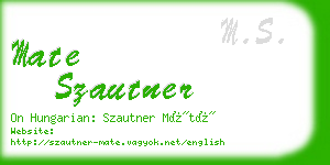 mate szautner business card